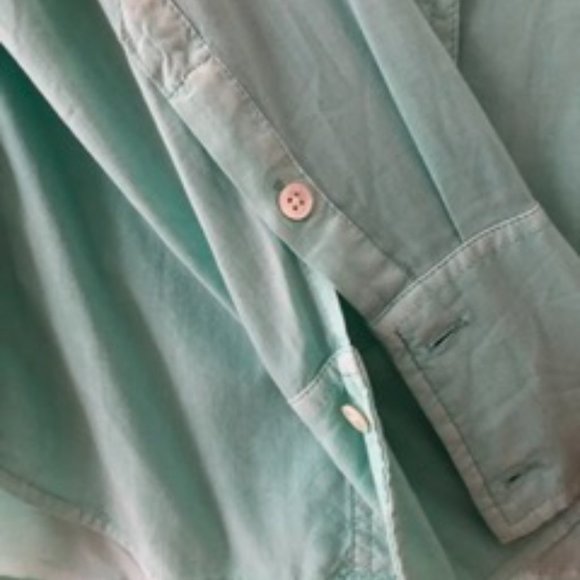 James Perse Seafoam Button-down Blouse - Picture 5 of 5